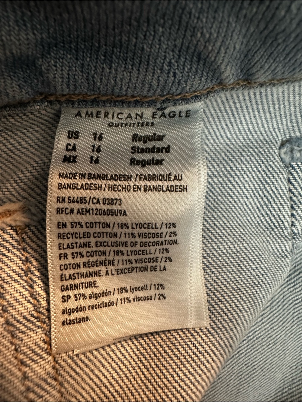 NWT American Eagle Light Wash Wide-Leg Carpenter Painter Baggy Dreamy Drape Jean - Picture 7 of 11